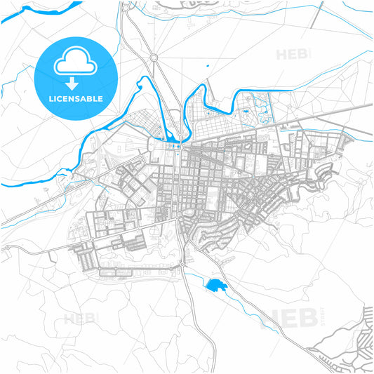 Aranjuez, Madrid, Spain, city map with high quality roads.