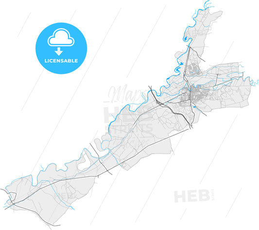 Aranjuez, Madrid, Spain, high quality vector map