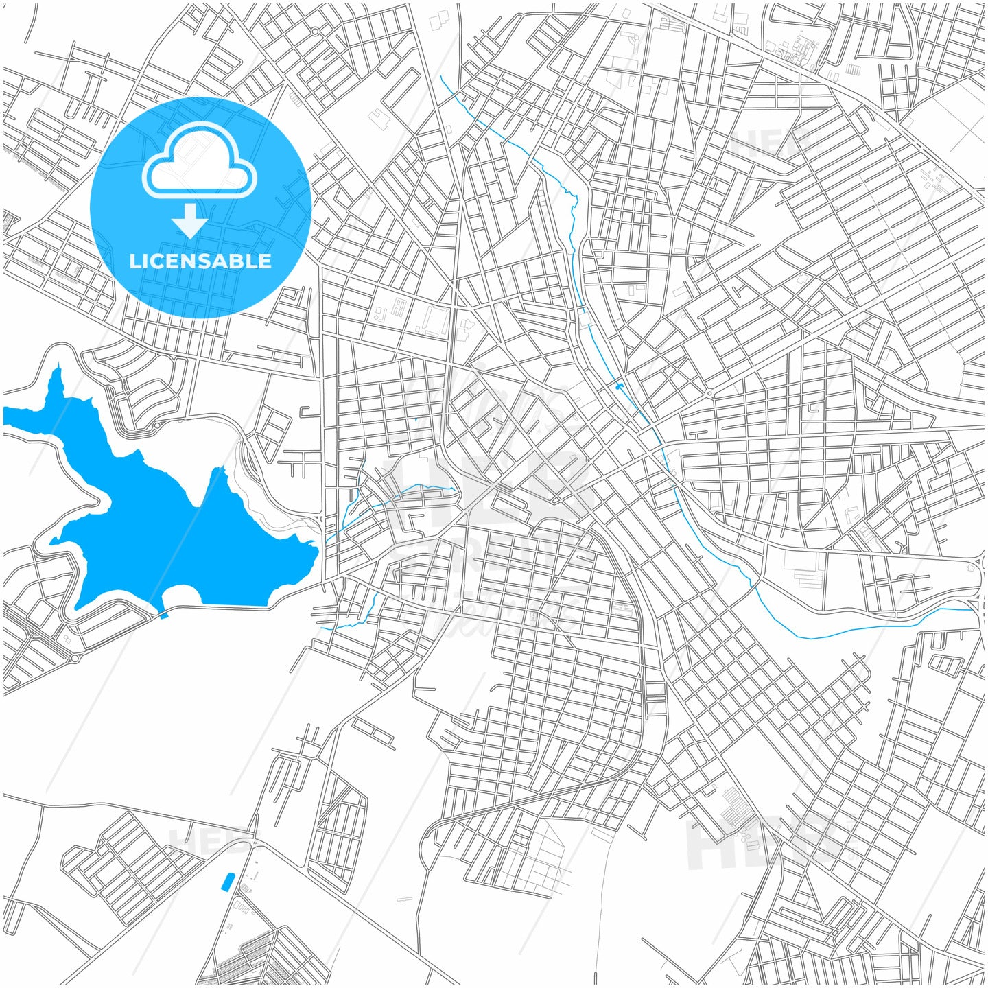 Arapiraca, Brazil, city map with high quality roads.