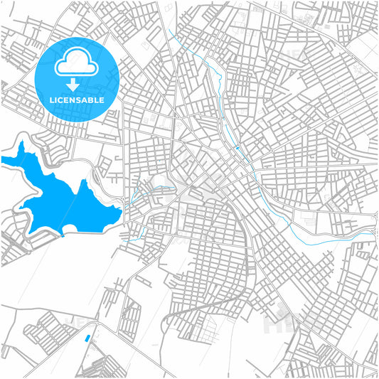 Arapiraca, Brazil, city map with high quality roads.