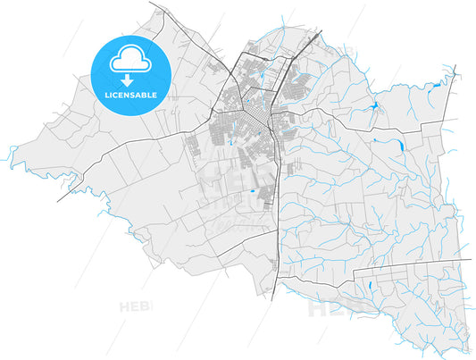 Arapongas, Brazil, high quality vector map