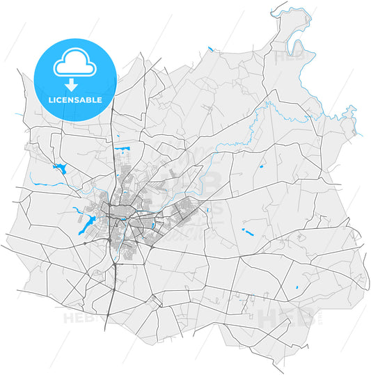 Araras, Brazil, high quality vector map