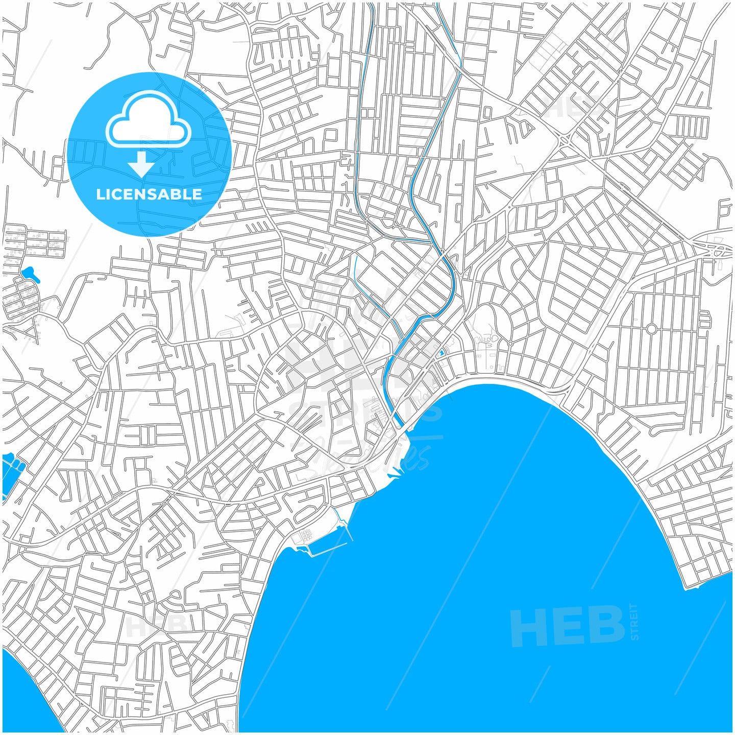 Araruama, Brazil, city map with high quality roads.