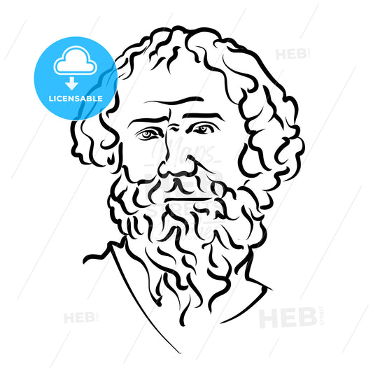 Archimedes Of Syracuse Modern Vector Drawing