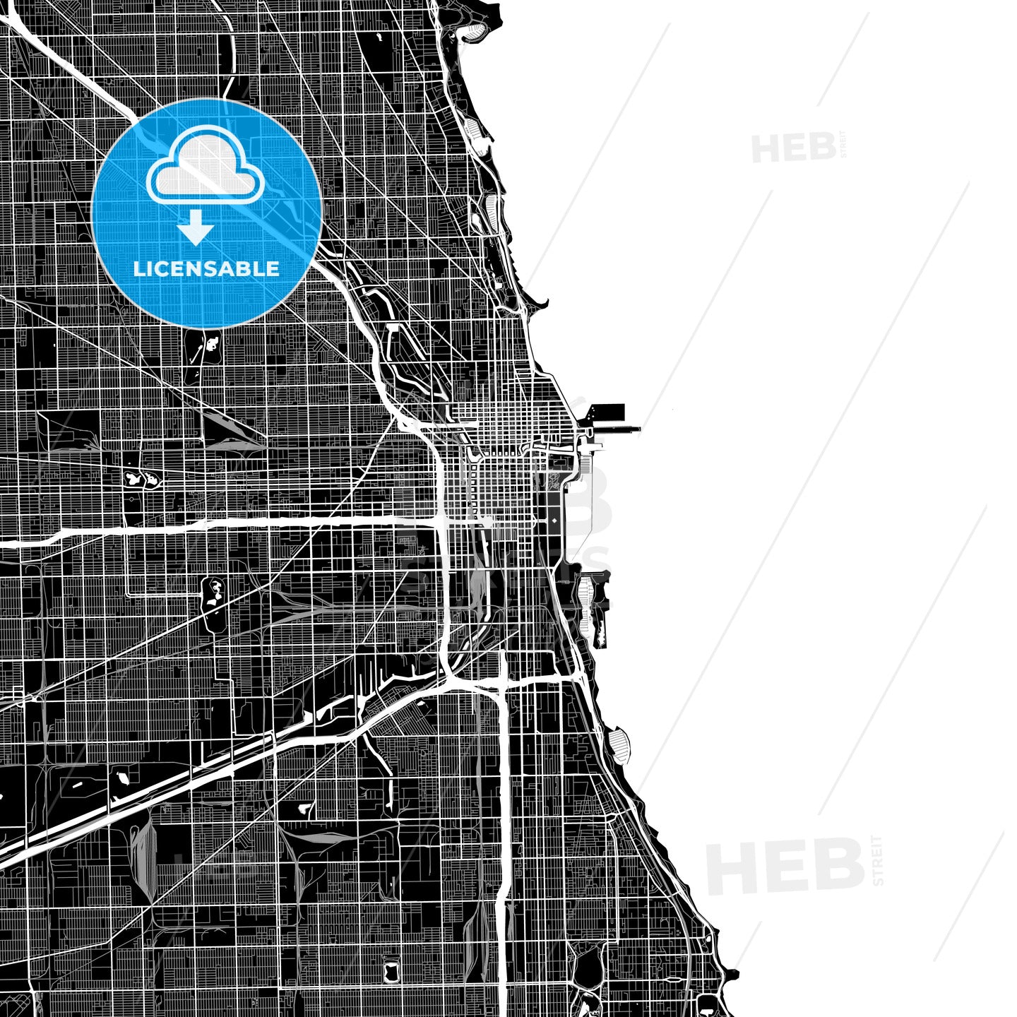 Chicago, USA map