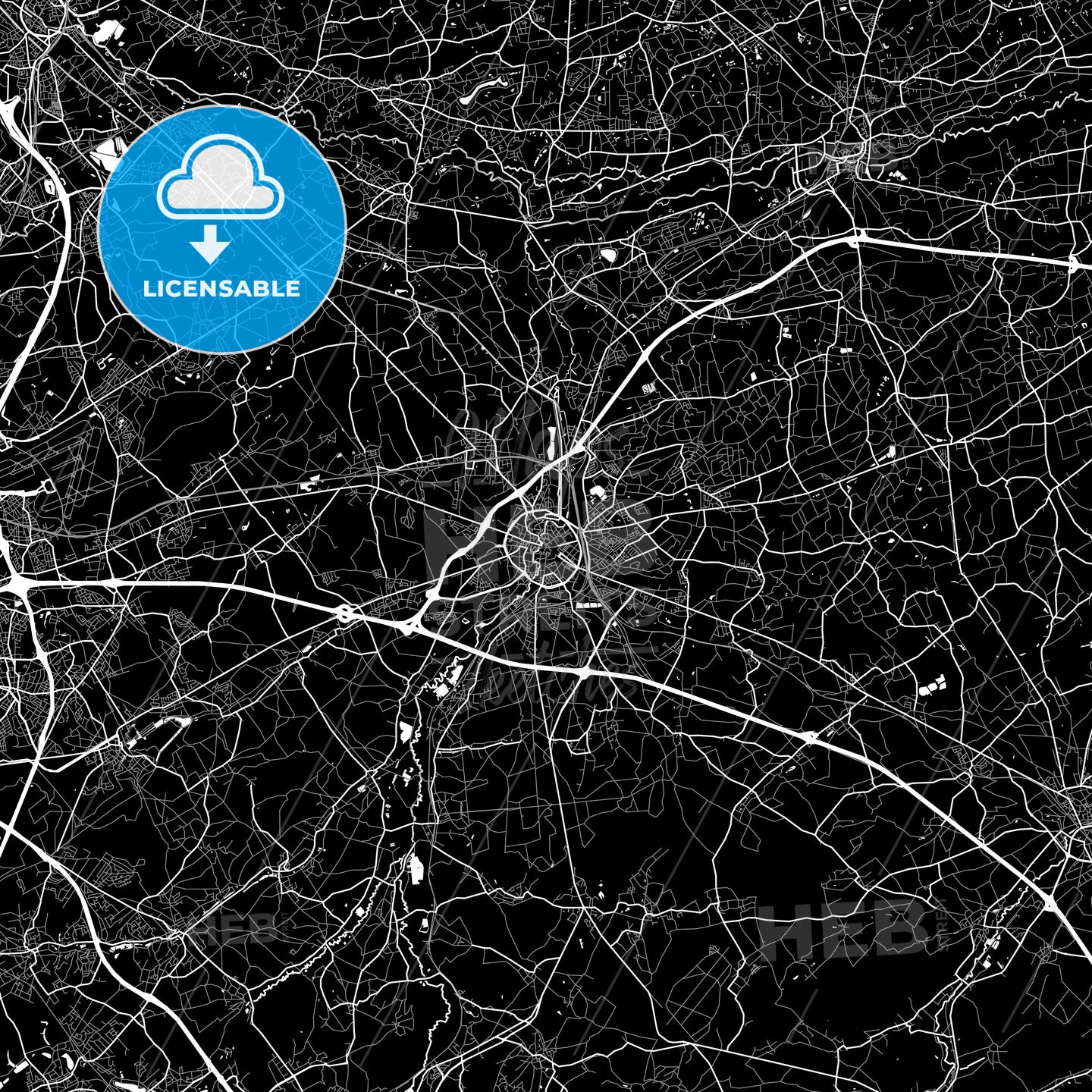 Area Map Of Leuven, Belgium – HEBSTREITS
