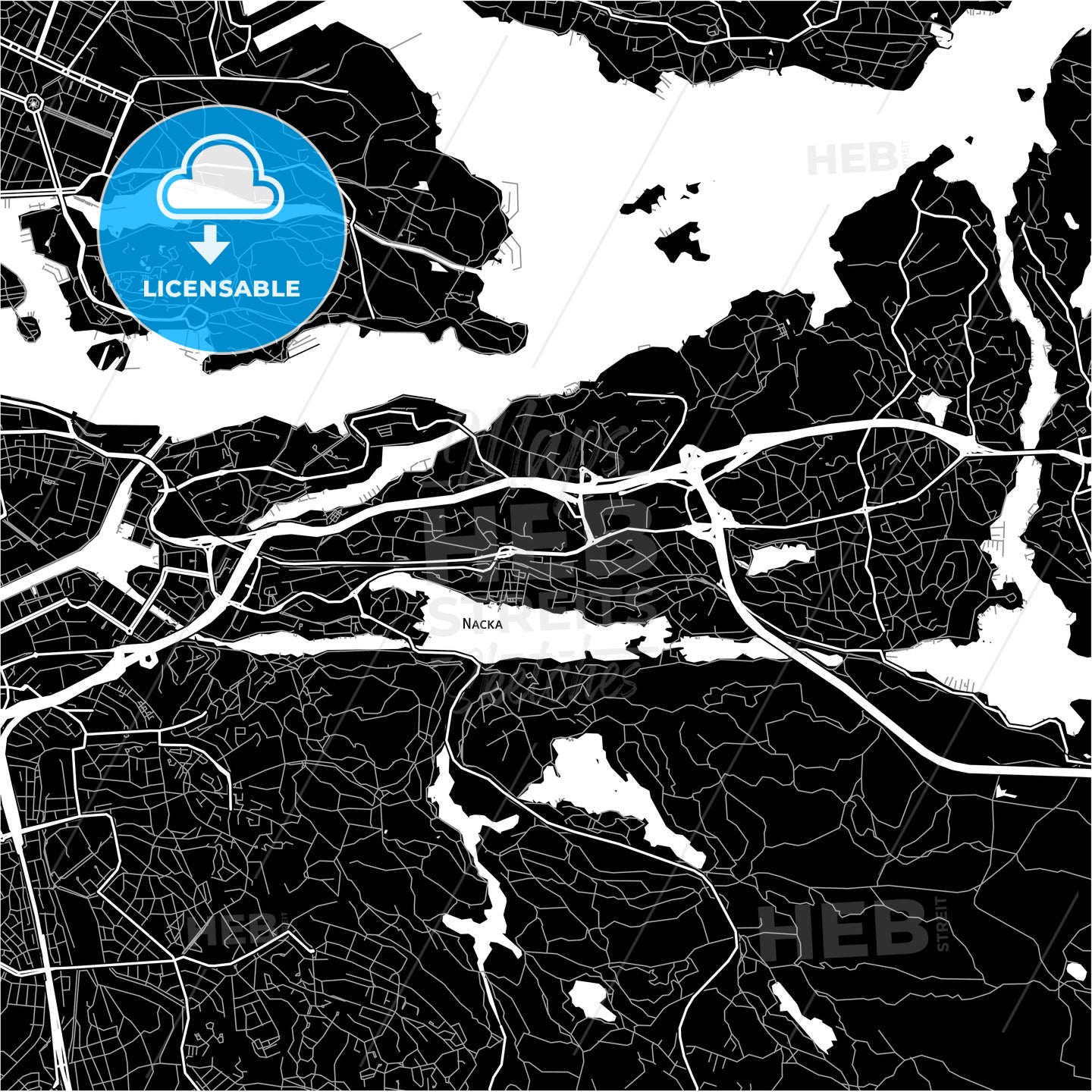Area Map Of Nacka, Sweden – HEBSTREITS