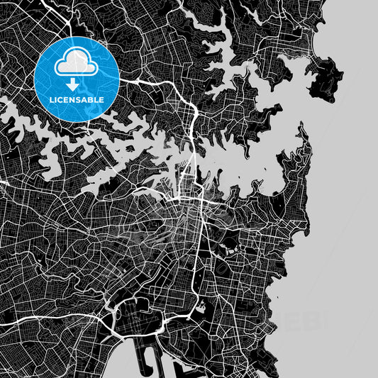 Area map of Sydney, Australia