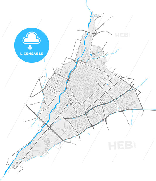 Arequipa, Peru, high quality vector map