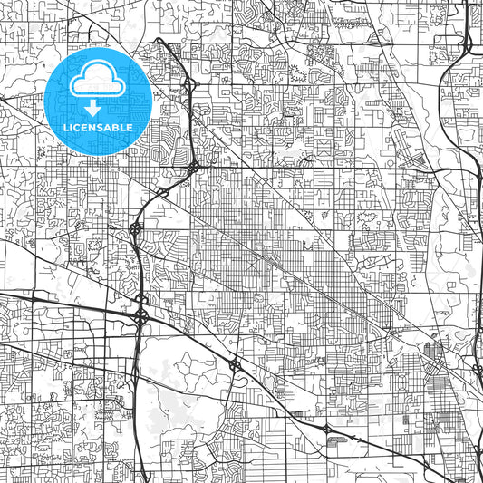 Arlington Heights, Illinois - Area Map - Light