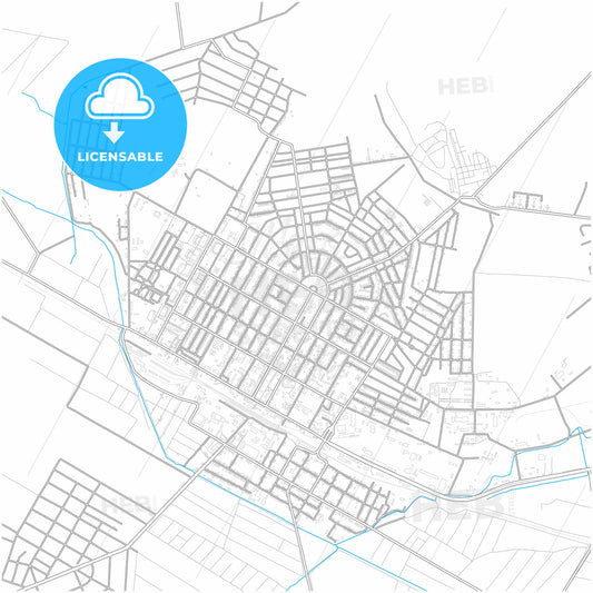 Armavir, Armavir, Armenia, city map with high quality roads.