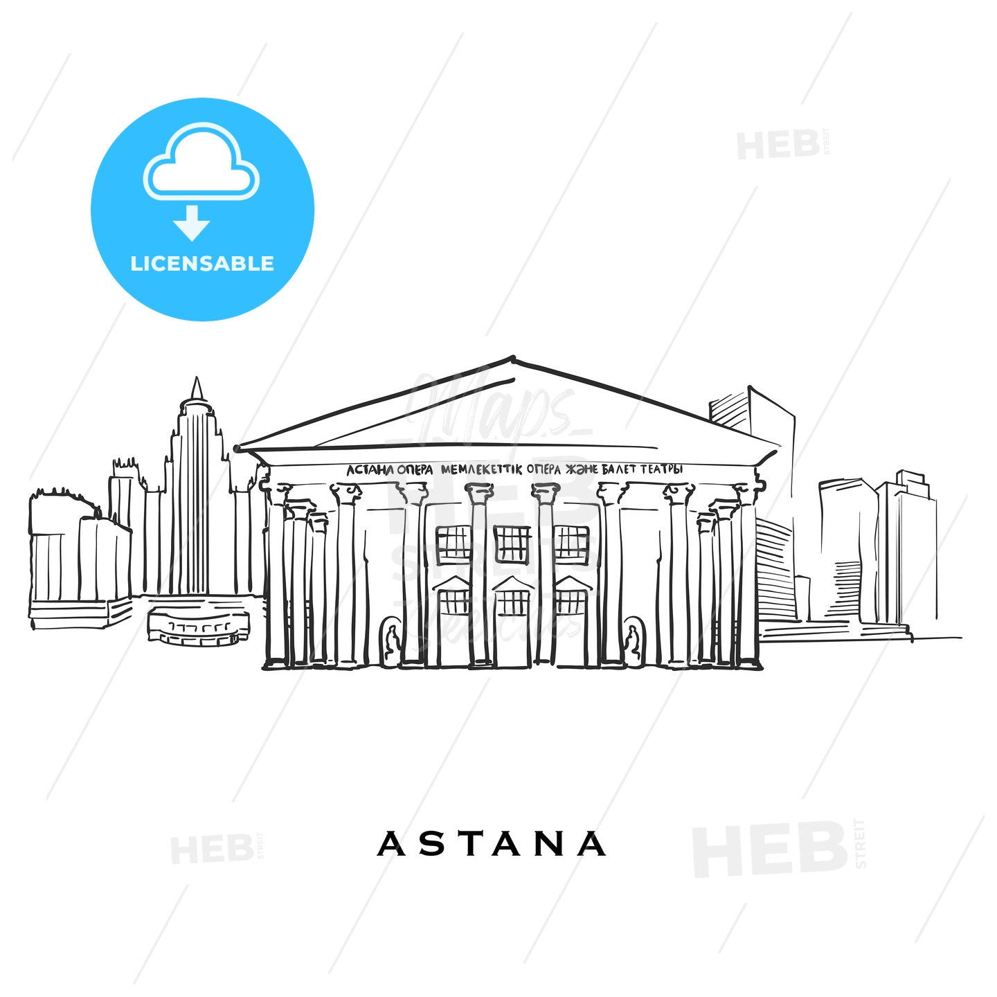 Astana Kazakhstan famous architecture – instant download