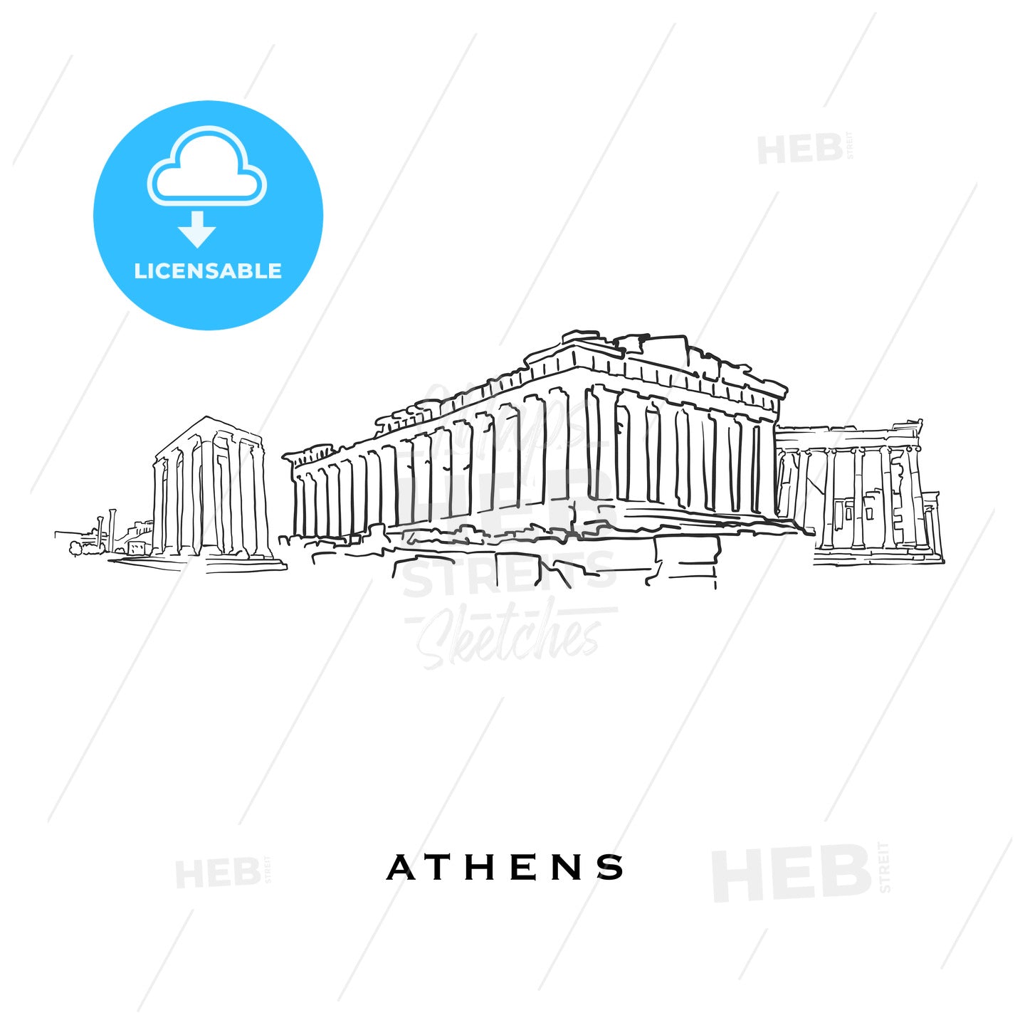 Athens Greece famous architecture – instant download