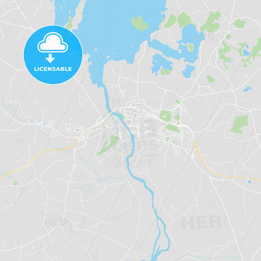 Athlone, Ireland printable street map