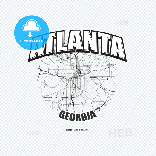 Atlanta, Georgia, logo artwork – instant download
