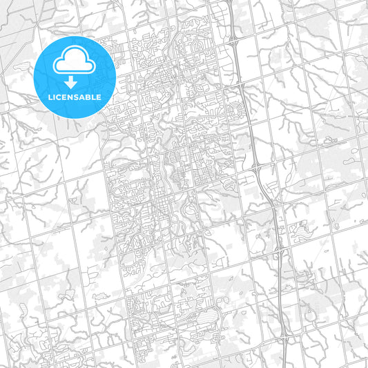 Aurora, Ontario, Canada, bright outlined vector map