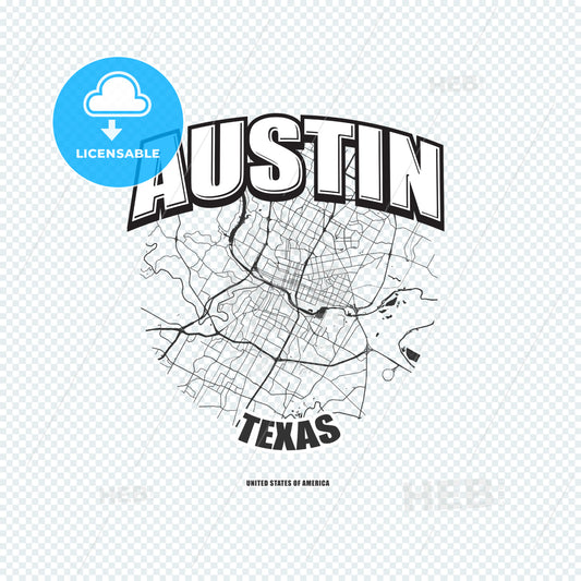 Austin, Texas, logo artwork – instant download