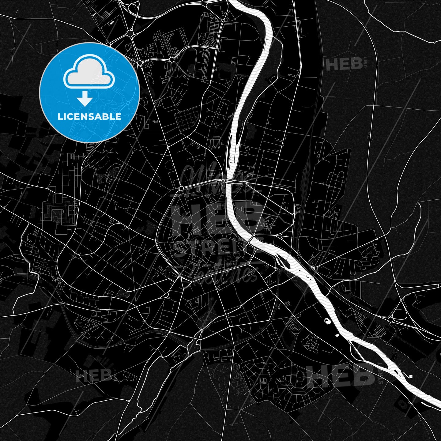 Auxerre, France PDF map