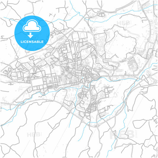 Avellino, Campania, Italy, city map with high quality roads.