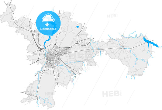 Ávila, Ávila, Spain, high quality vector map