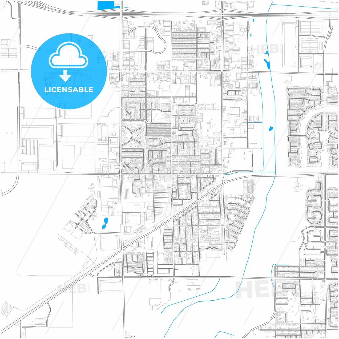 Avondale, Arizona, United States, city map with high quality roads.