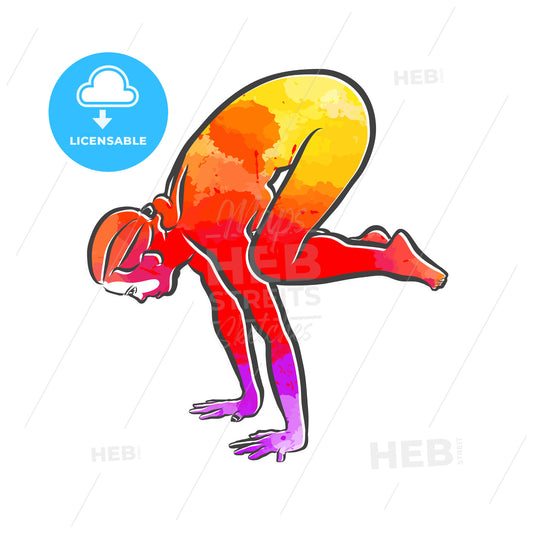 Backasana Yoga Colorful Logo