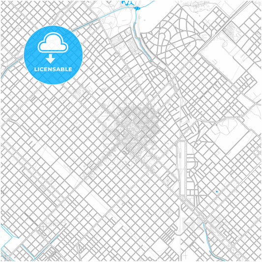 Bahia Blanca, Argentina, city map with high quality roads.