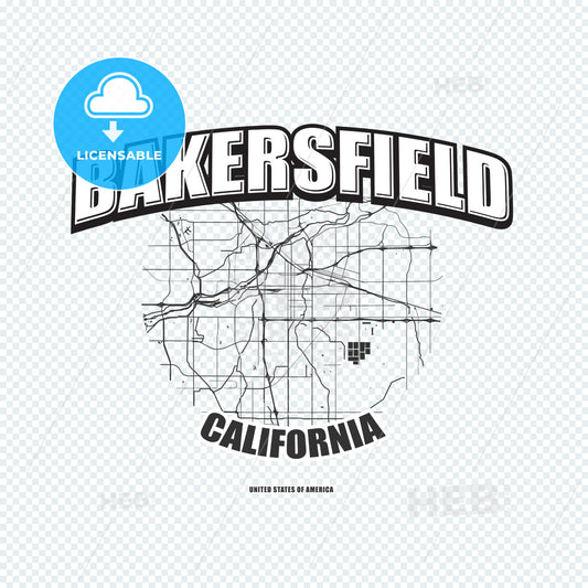 Bakersfield, California, logo artwork – instant download