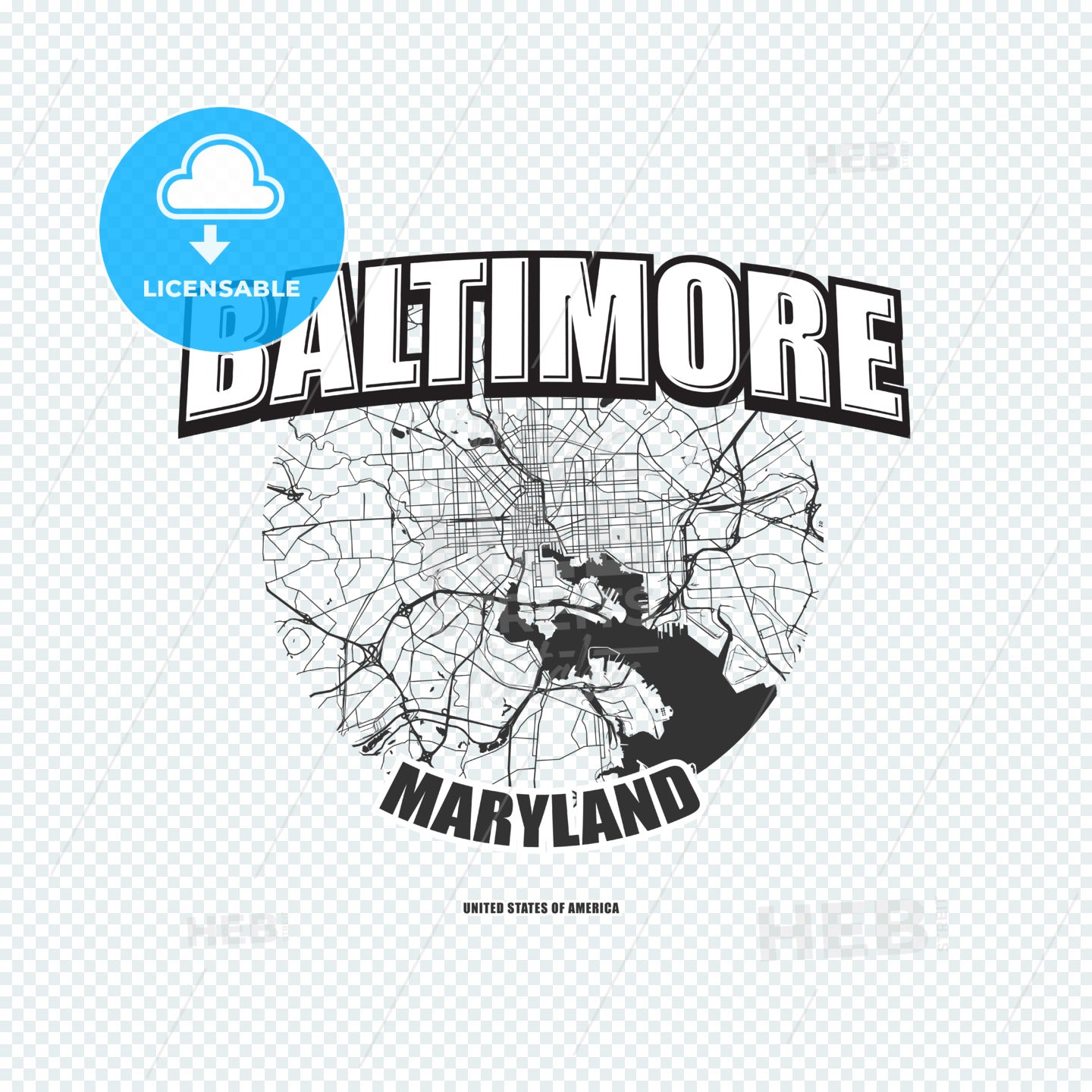 Baltimore, Maryland, logo artwork – instant download