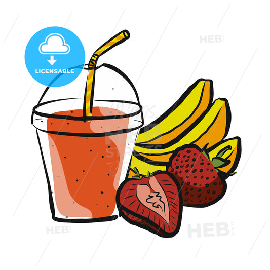 Banana Strawberry Smoothie – instant download
