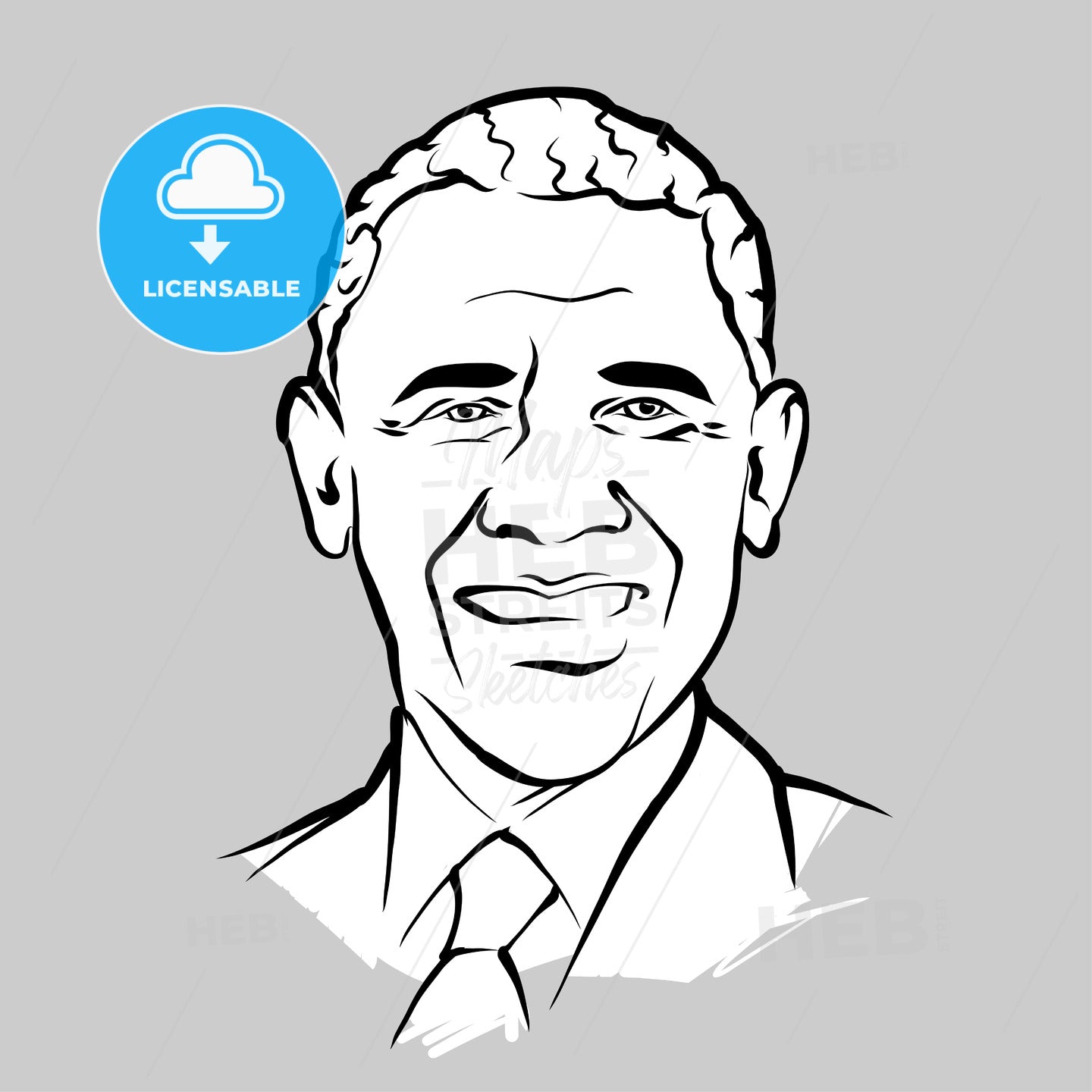 Barack Obama Modern Vector Drawing