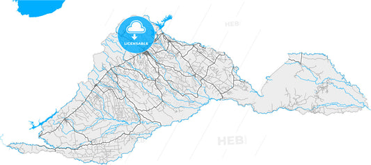 Barinas, Venezuela, high quality vector map