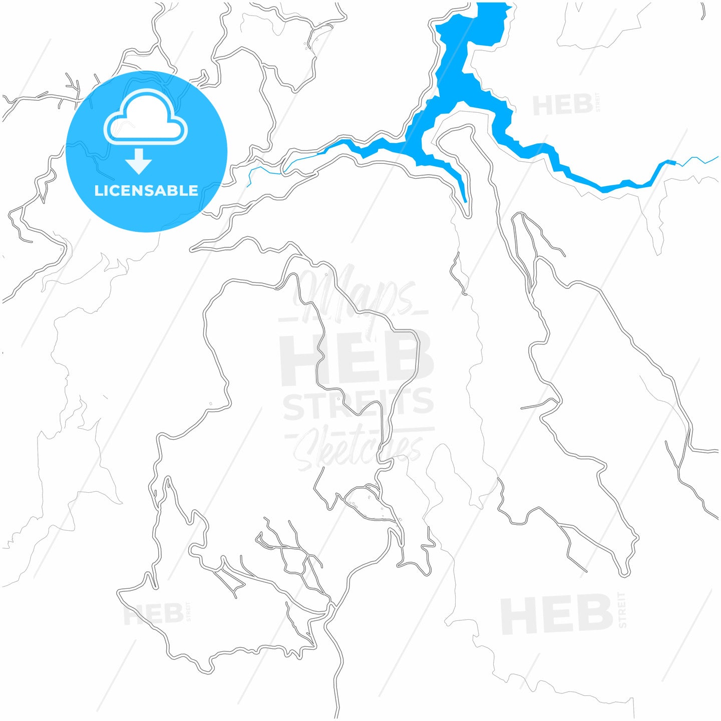 Başiskele, Kocaeli, Turkey, city map with high quality roads.