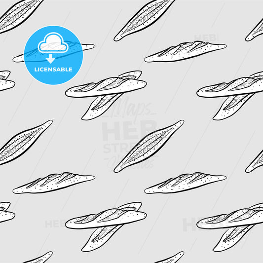 Bastone seamless pattern greyscale drawing – instant download