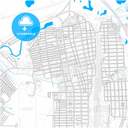 Bataysk, Rostov Oblast, Russia, city map with high quality roads.