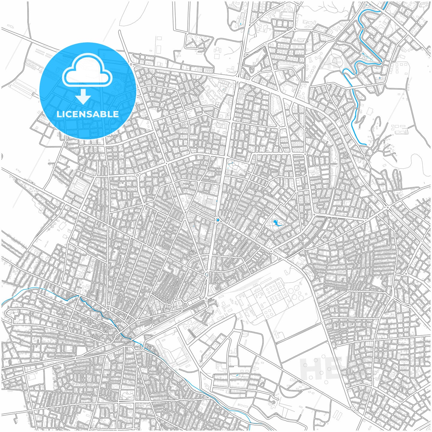 Batman, Batman, Turkey, city map with high quality roads.