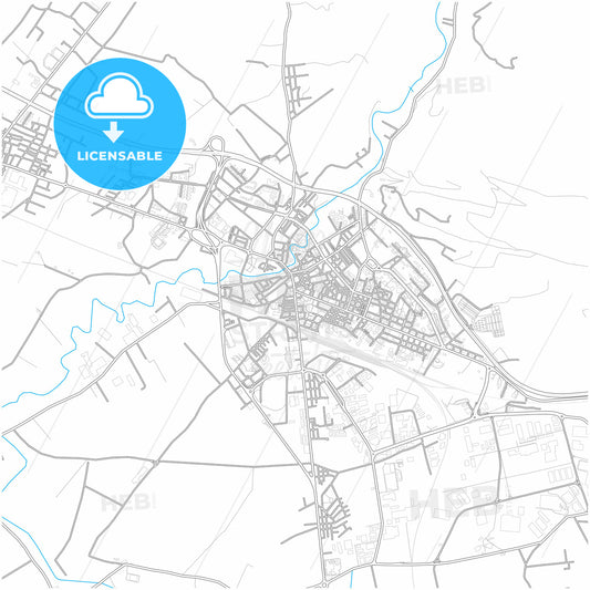 Battipaglia, Campania, Italy, city map with high quality roads.