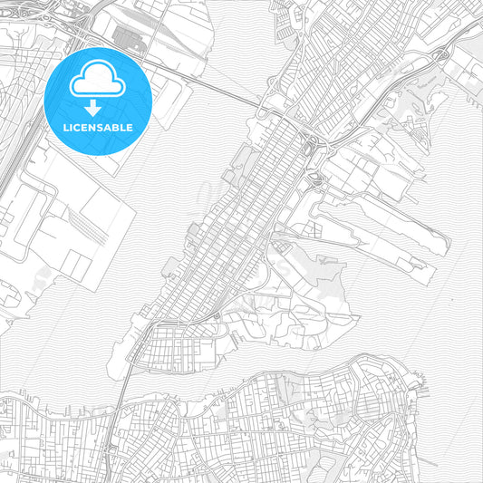 Bayonne, New Jersey, USA, bright outlined vector map
