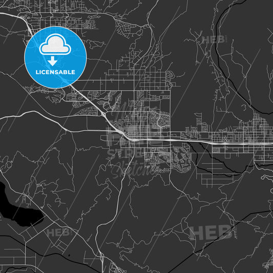 Beaumont, California - Area Map - Dark