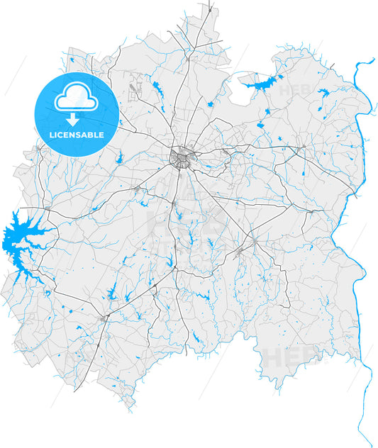 Beja, Beja, Portugal, high quality vector map