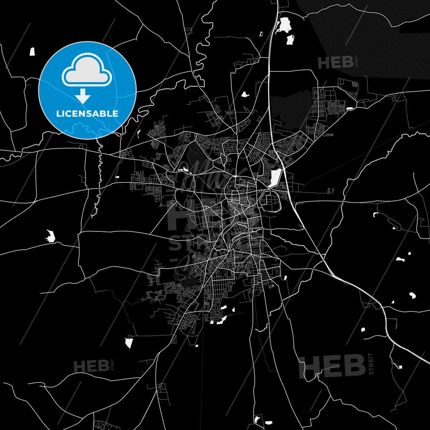 Belgaum, India PDF map