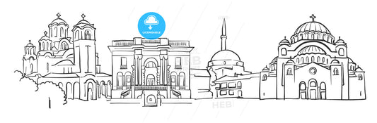 Belgrade Panorama Sketch – instant download