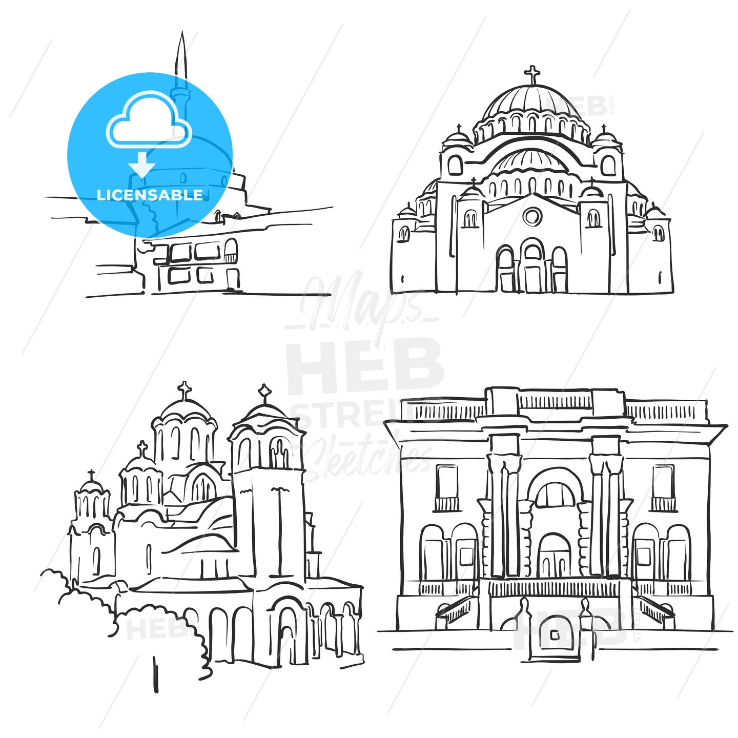Belgrade, Serbia, Famous Buildings – instant download