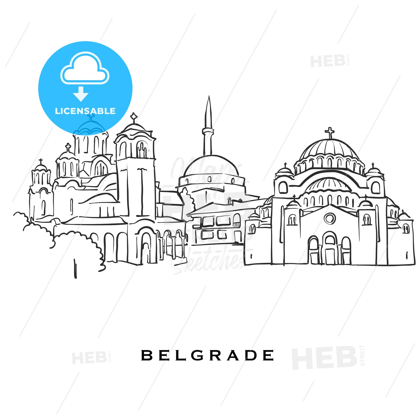 Belgrade Serbia famous architecture – instant download