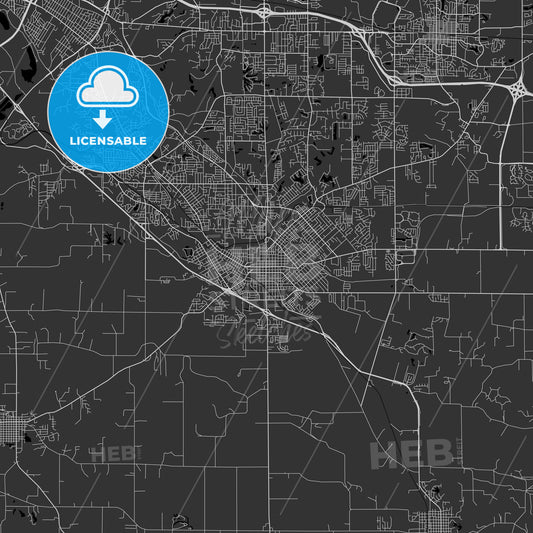 Belleville, Illinois - Area Map - Dark