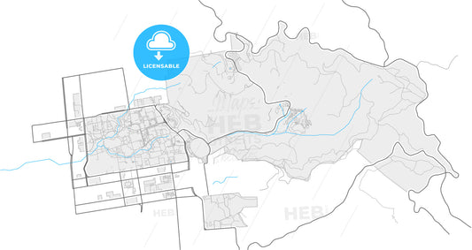 Berkeley, California, United States, high quality vector map