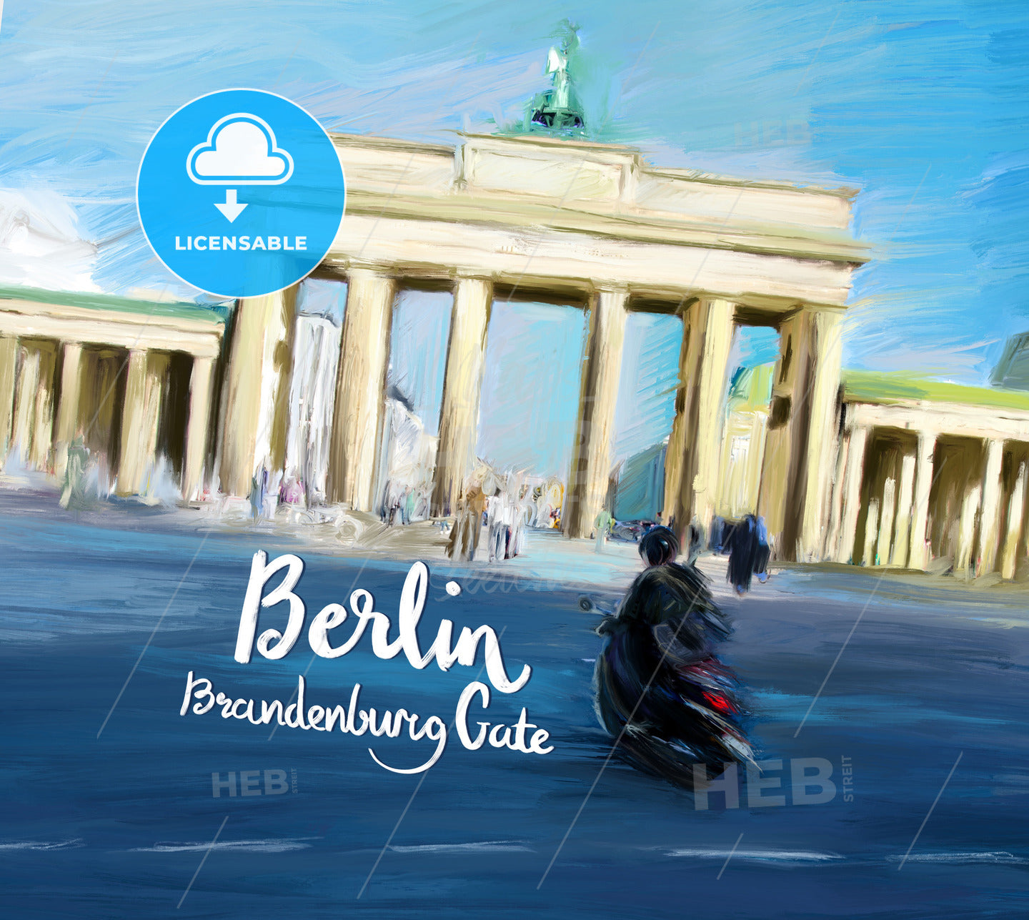 Berlin Brandenburg Gate Movie Poster Design – instant download