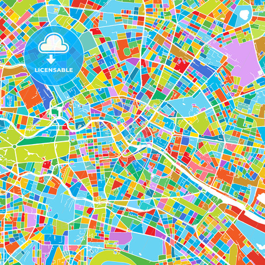 Berlin Colorful Vector Map