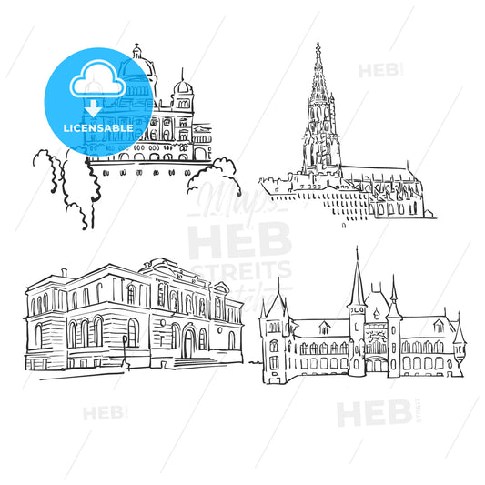 Bern Famous Buildings – instant download