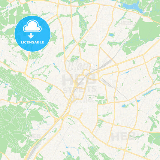 Bielefeld, Germany Vector Map - Classic Colors